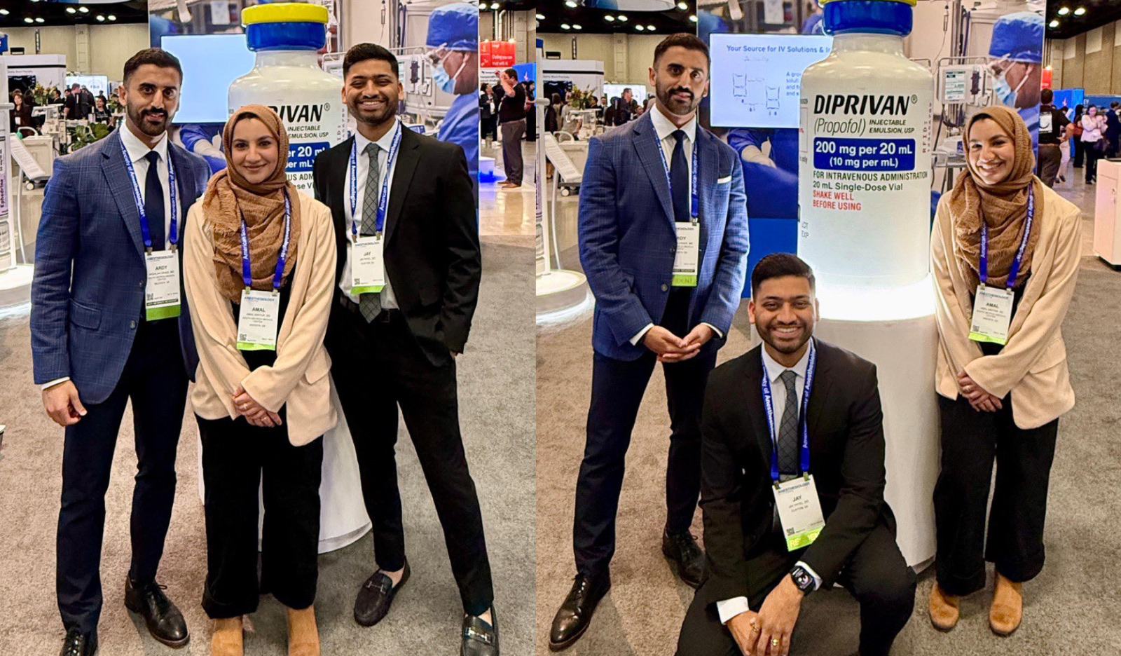 Drs. Oraee, Akhtar and Patel holding it down at the Anesthesiology conference in San Antonio, Oct 2025