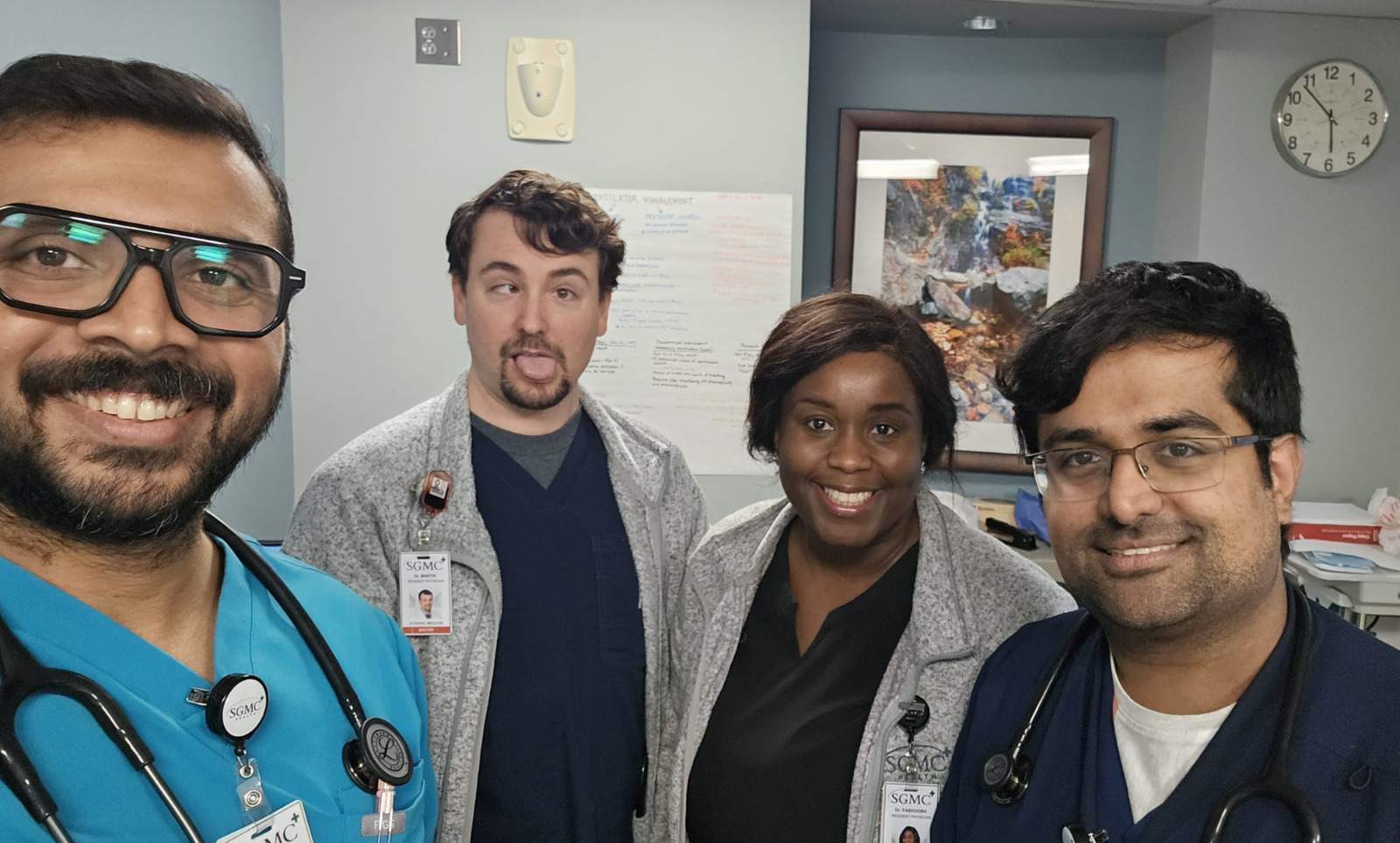 ICU team with Dr. Martin π€ͺ