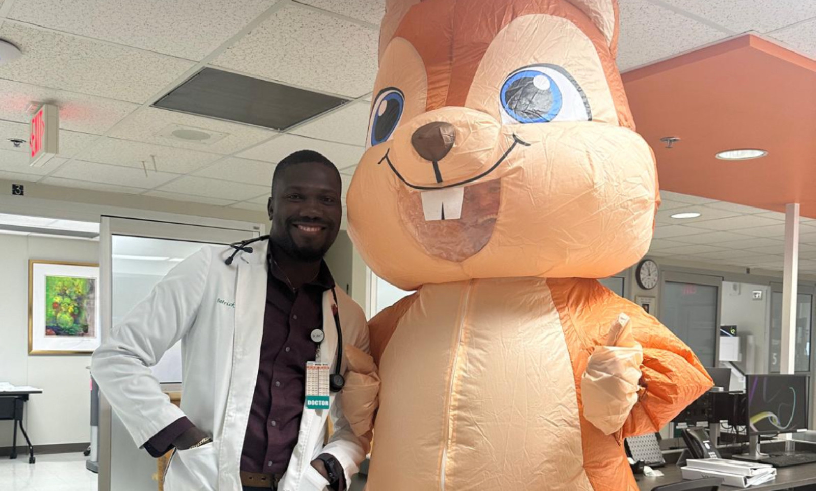 Our resident cardiologist finds Mr. Squirrel